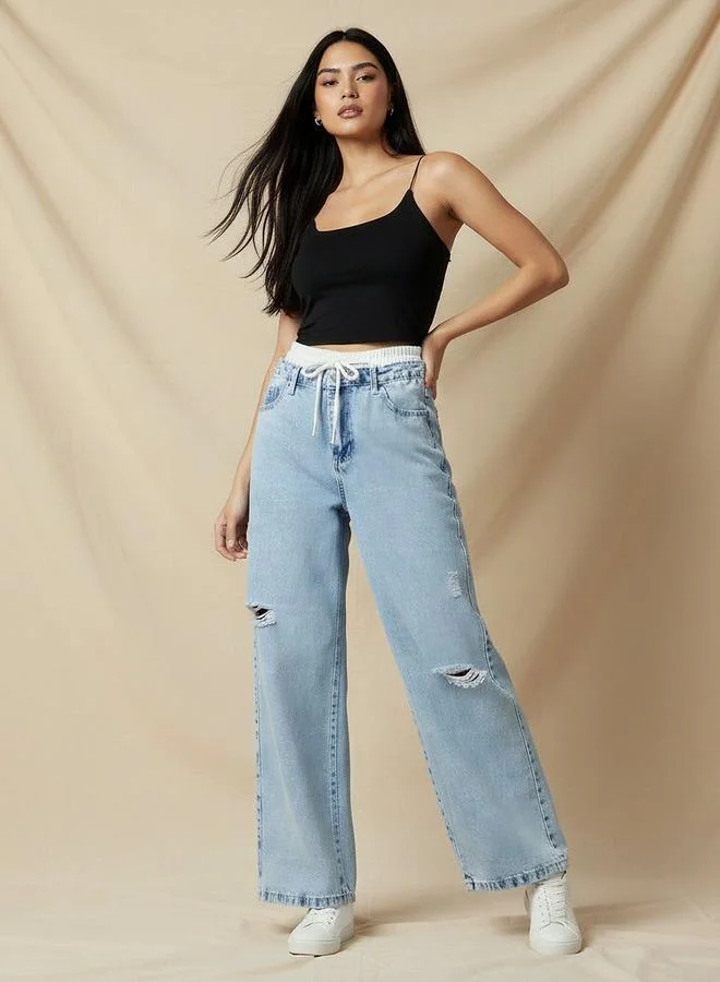 2Xtremz 2Xtremz Jeans with Ripped Accent